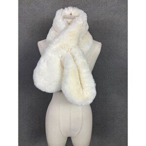 I.n.c. International Concepts Women's Pull-Through Faux-Fur Scarf White OS NWT's